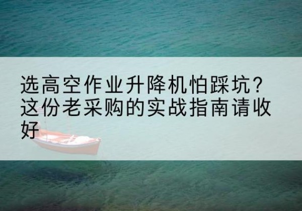乐亭高空作业升降机厂家推荐-选高空作业升降机怕踩坑？这份老采购的实战指南请收好