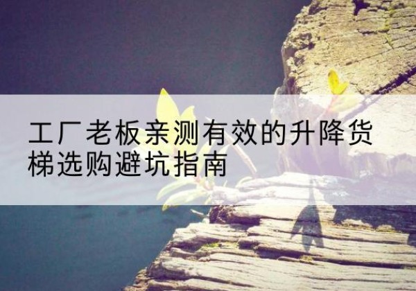 乐亭升降货梯怎么选-工厂老板亲测有效的升降货梯选购避坑指南